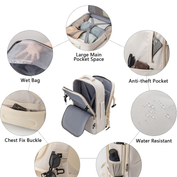 Cream Backpack - Picture 3 of 14